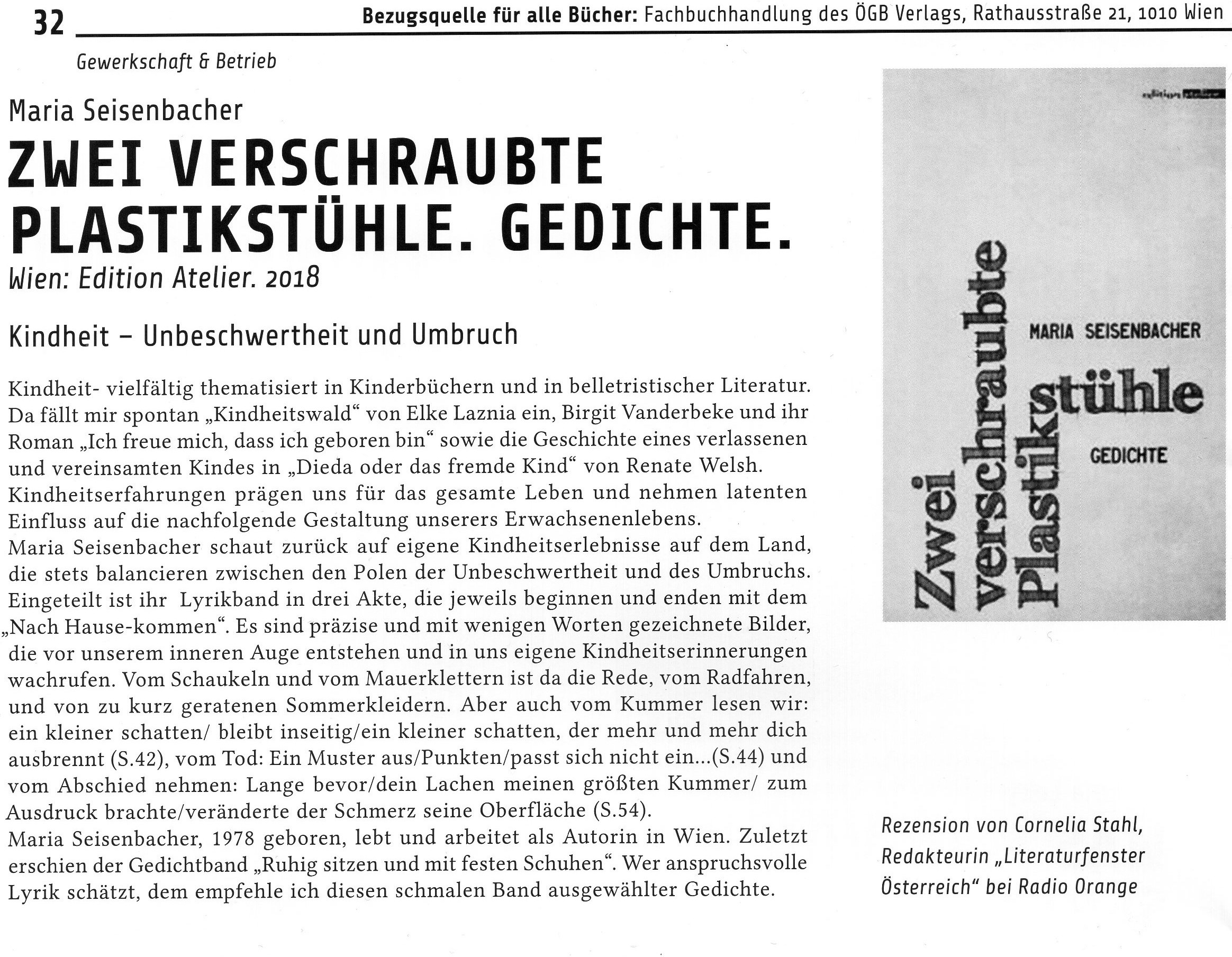 Rezension Maria Seisenbacher Zwei verschraubte Plastikstühle 2018.jpg